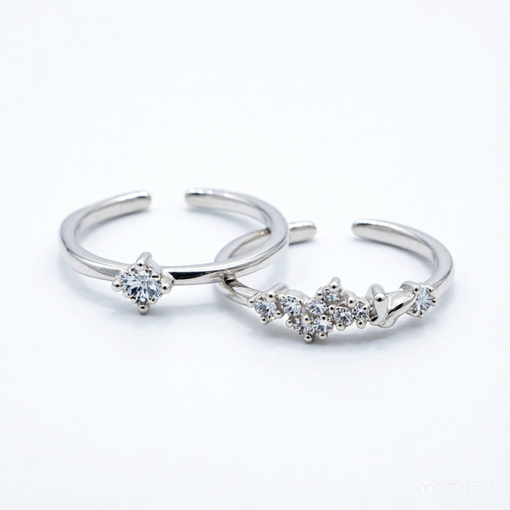 Wholesale Modern Butterfly Zircon Open Ring For Women Copper Electroplated Jewelry Accessory For Boutique Resale