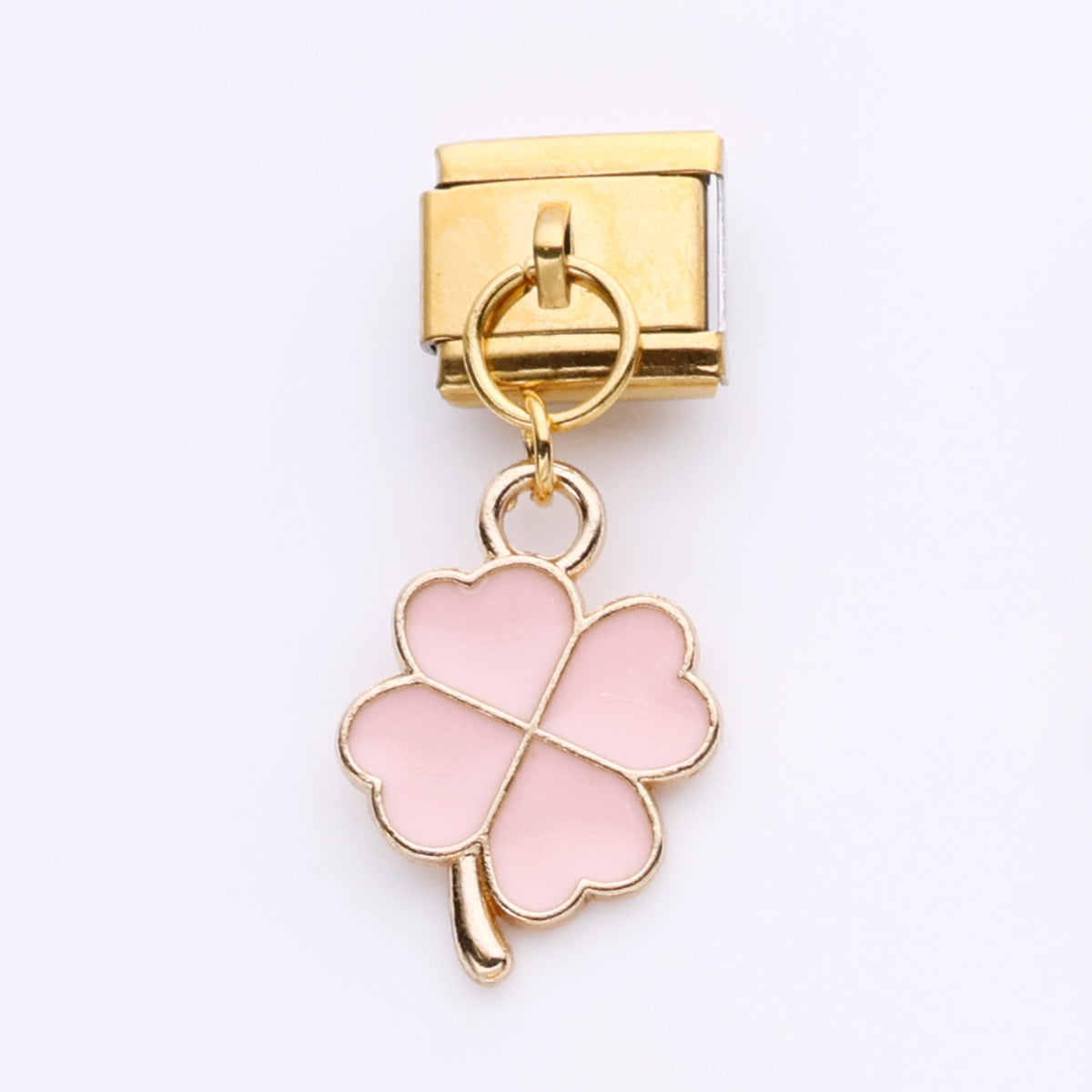 Wholesale 10pcs Italian Charm Bracelet 9mm DIY Splicing Pink Series Stainless Steel Composable Bracelet