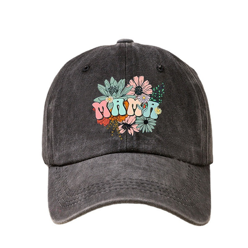 Wholesale MAMA Flower Printed Cotton Baseball Hat ACC-HT-TangQiu002