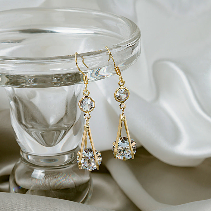 Wholesale Vintage Butterfly Hollow Blue Five-pointed Star Earrings