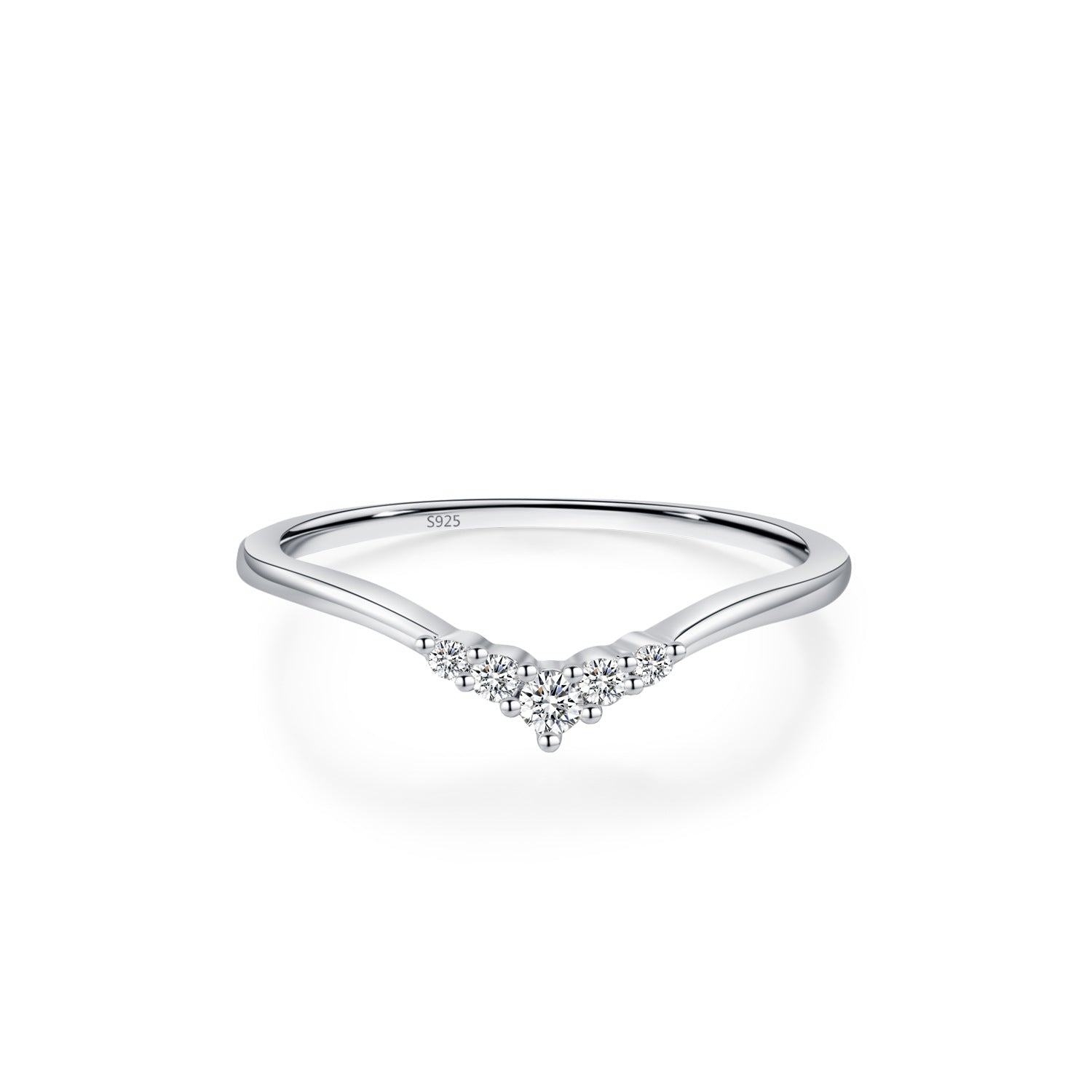 Wholesale s925 sterling silver V-shaped ring