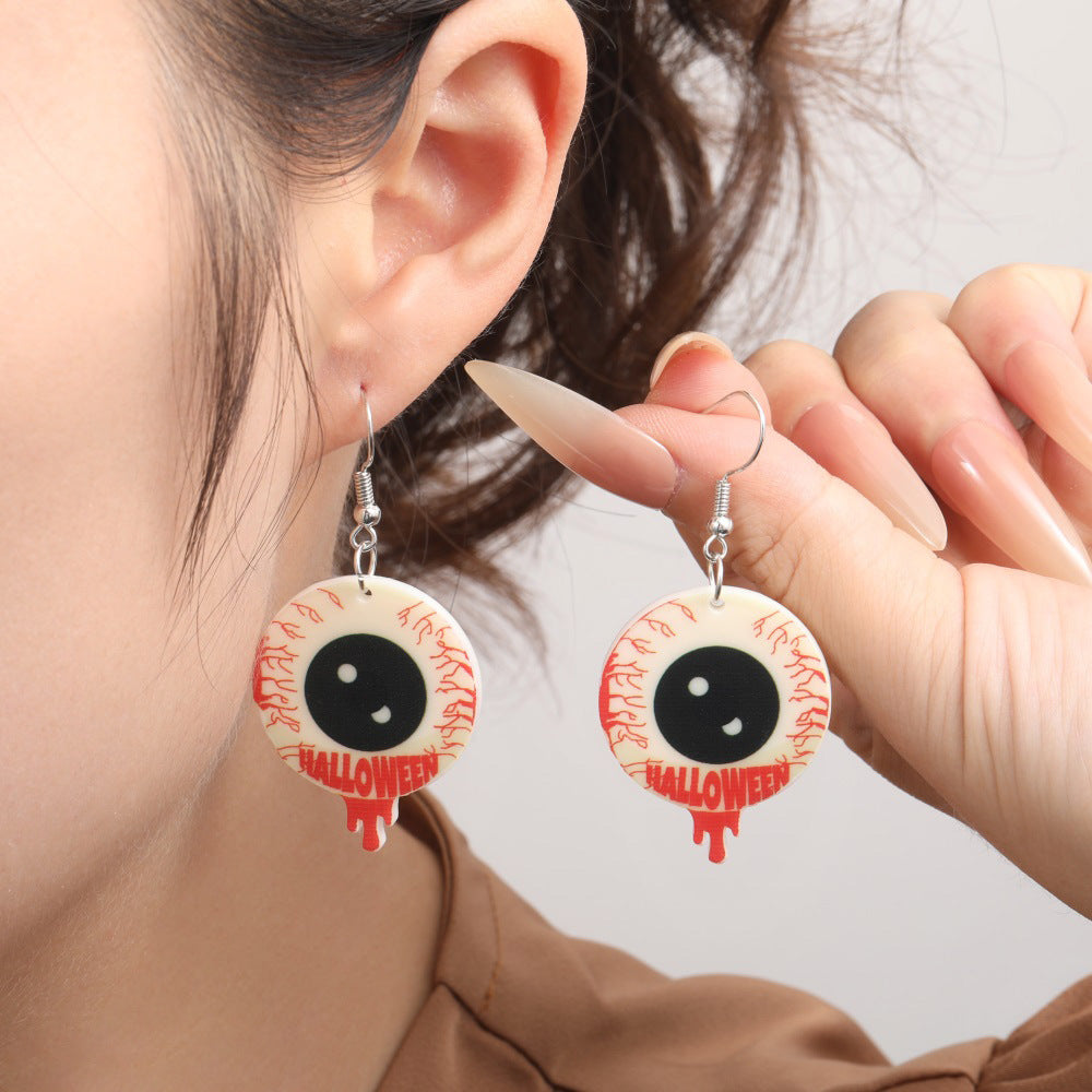Wholesale acrylic earrings Halloween ghost skull pumpkin earrings