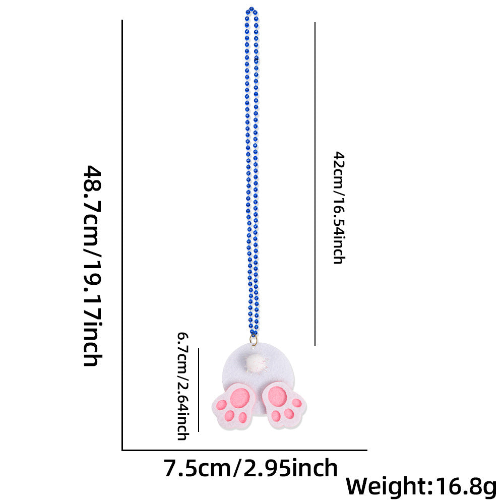 Wholesale  Easter necklace Spring family party photo decorations rabbit egg party electroplating bead chain