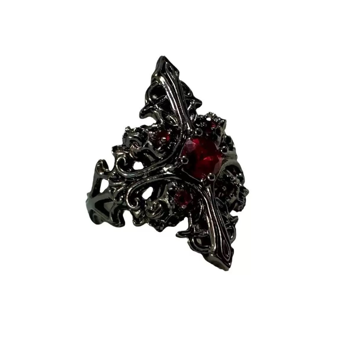Wholesale Gothic Cross Ring,  Dark Design Jewelry Accessory for Boutique Resale