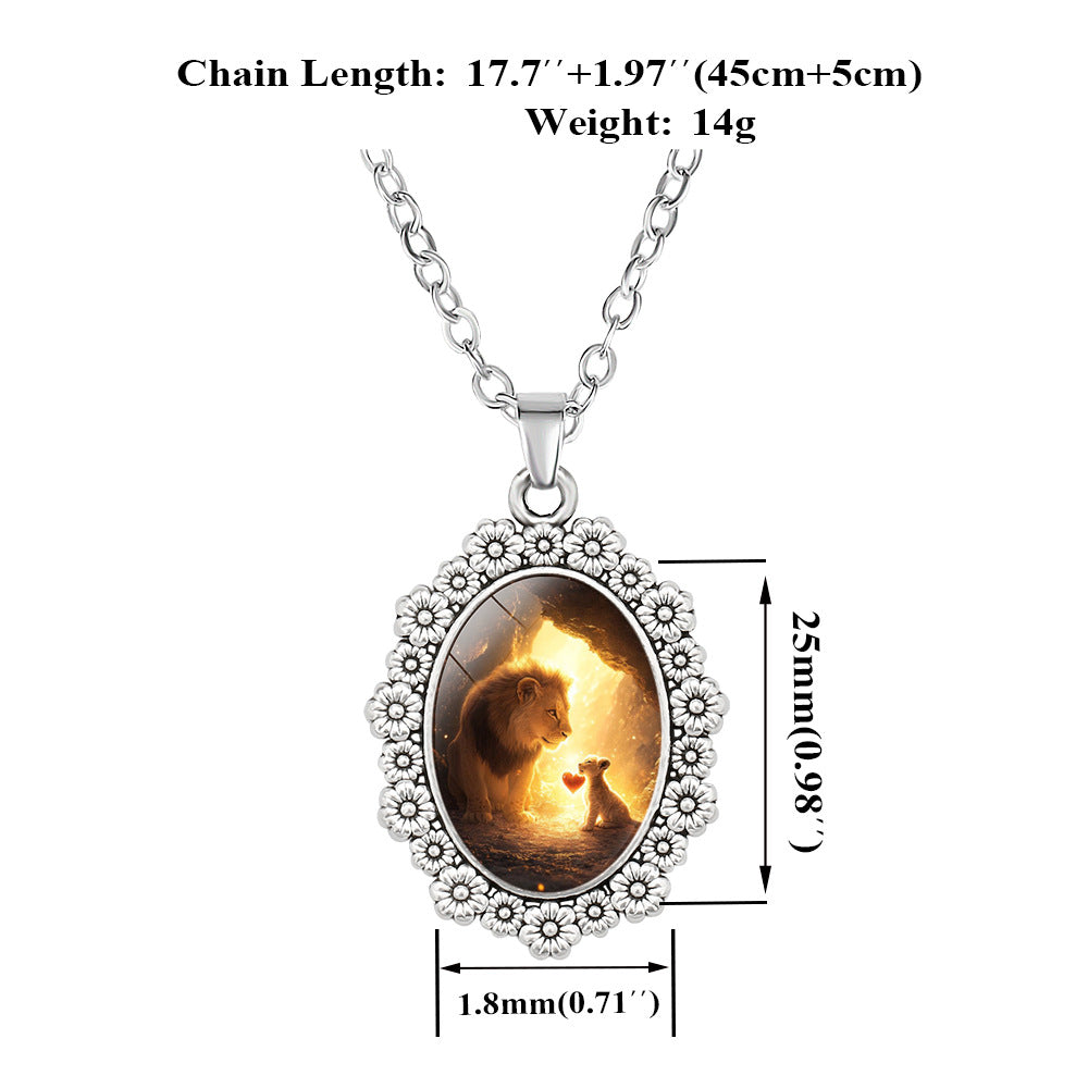Wholesale   Pendant Oval Flower Jewelry Necklaces