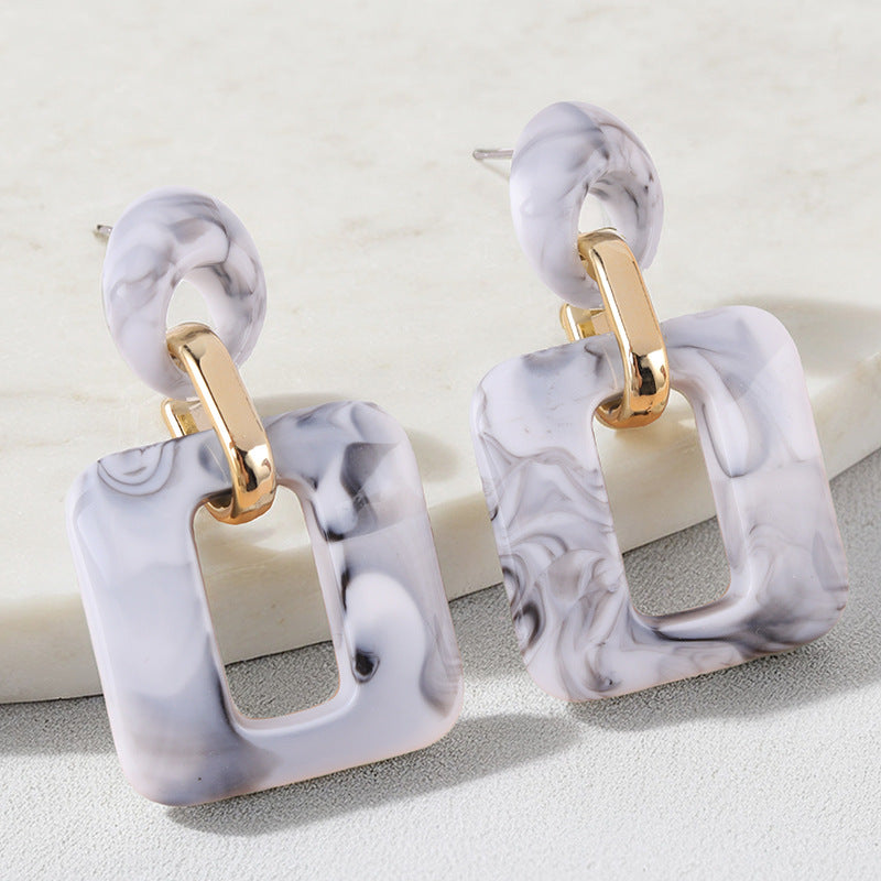 Wholesale  Geometry Square Acrylic Earrings