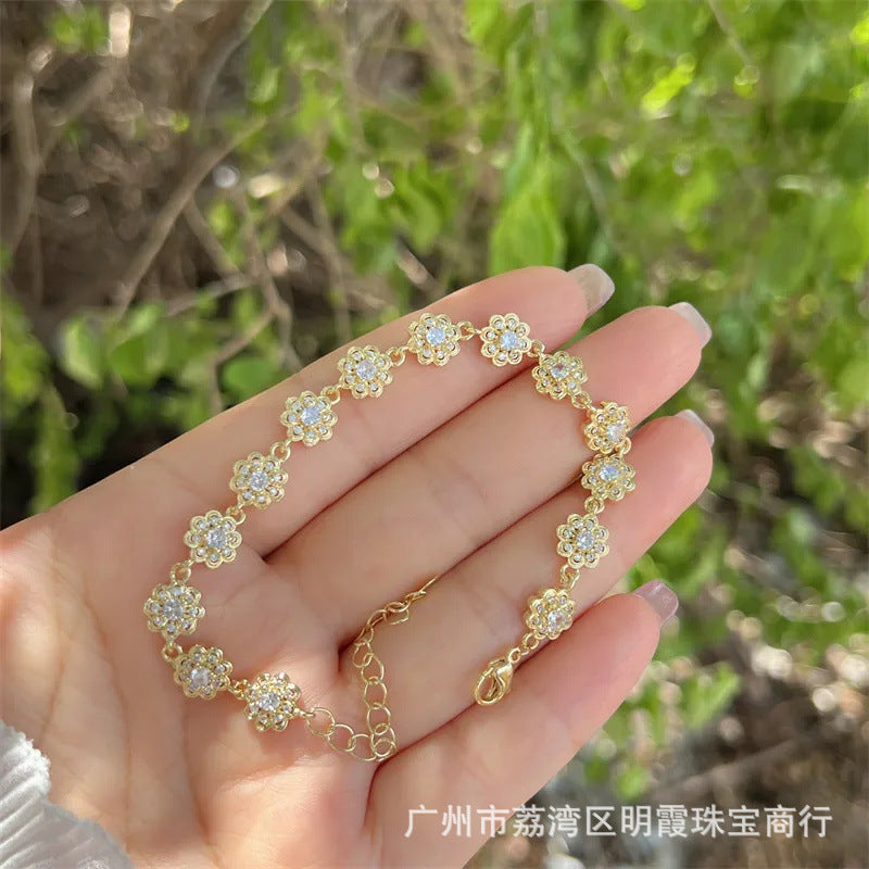 Wholesale Heart-shaped cubic zirconia bracelet