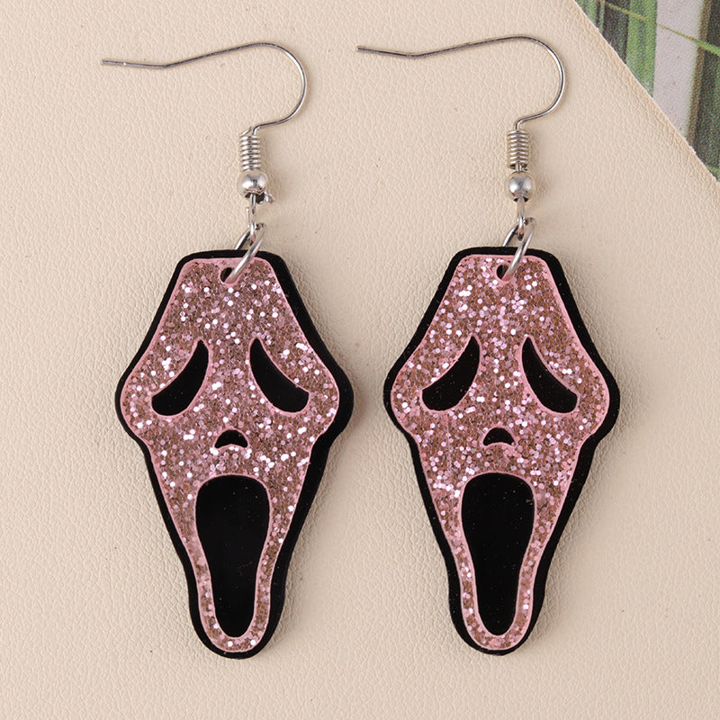 Wholesale Ghost Skull Acrylic Earrings