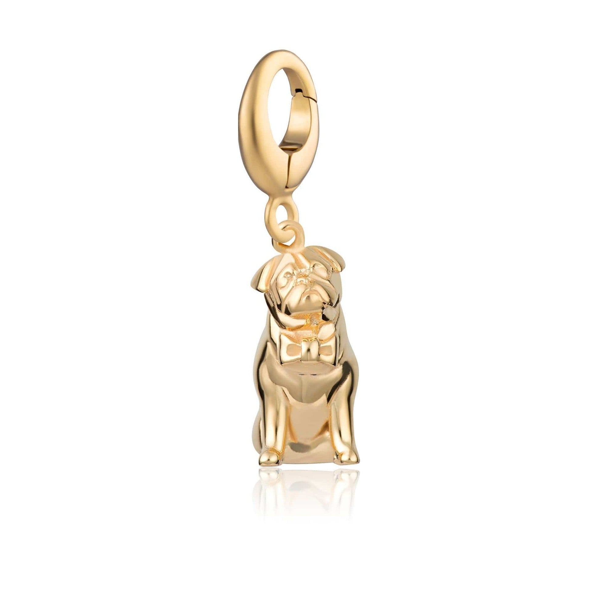 Wholesale Vacuum-plated 18K gold stainless steel DIY bear pendant necklace