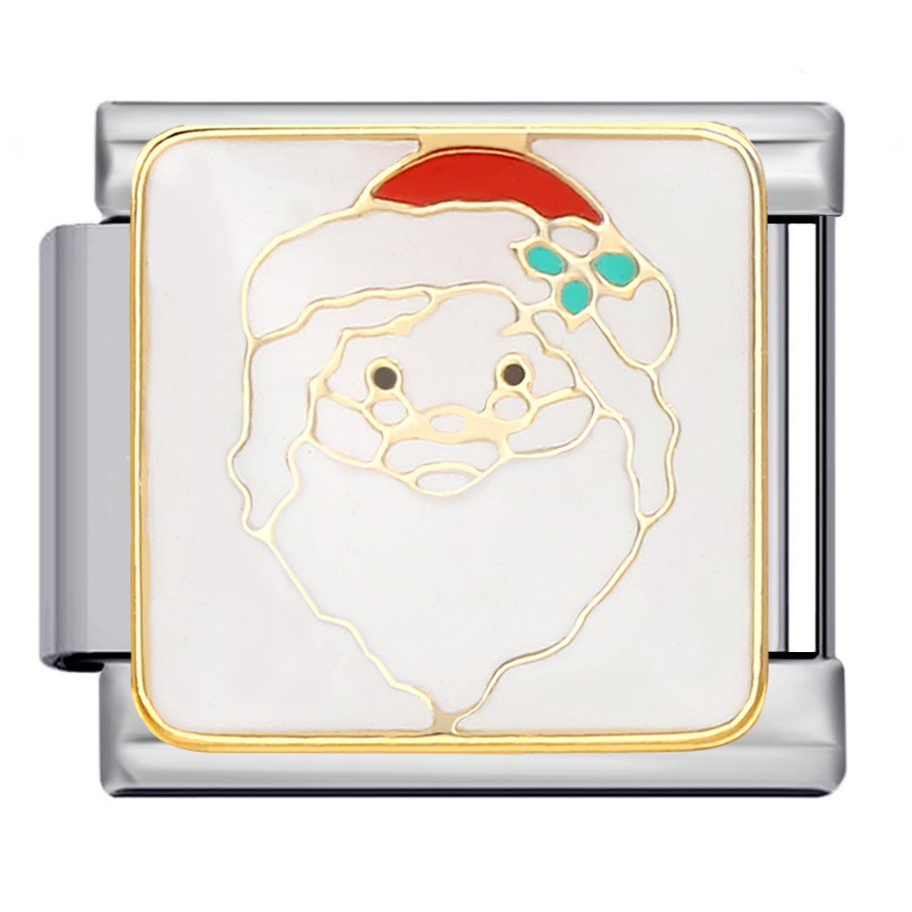 Wholesale Italian Charm Bracelet 9mm DIY Splicing Christmas Elements Stainless Steel Composable Bracelet