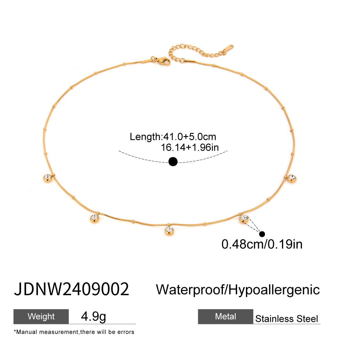 Wholesale Stainless Steel  Shell Necklace Light Luxury Clavicle Chain Jewelry