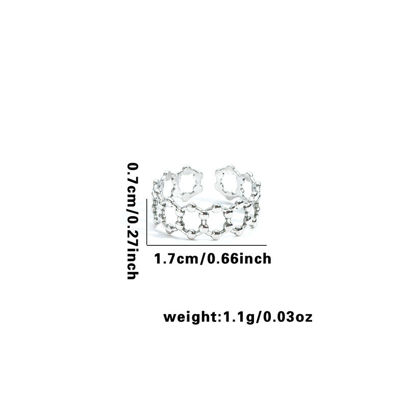 Wholesale Geometric Snake Line Retro Titanium Steel Ring,  Jewelry Accessory for Women