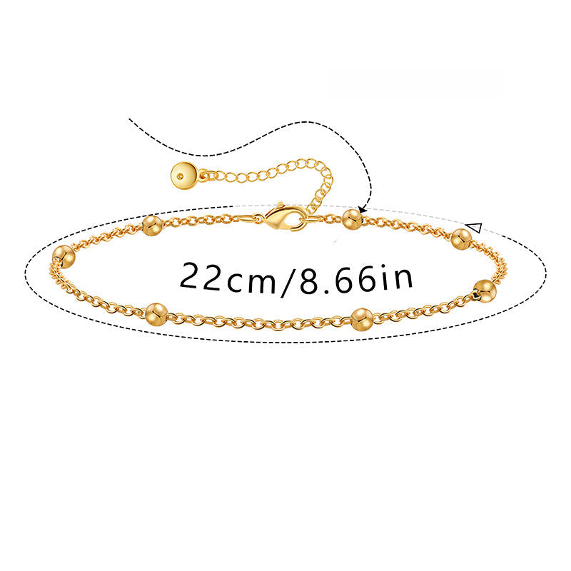 Wholesale electroplating thin chain colorful water-blocking stackable arrow butterfly anklet