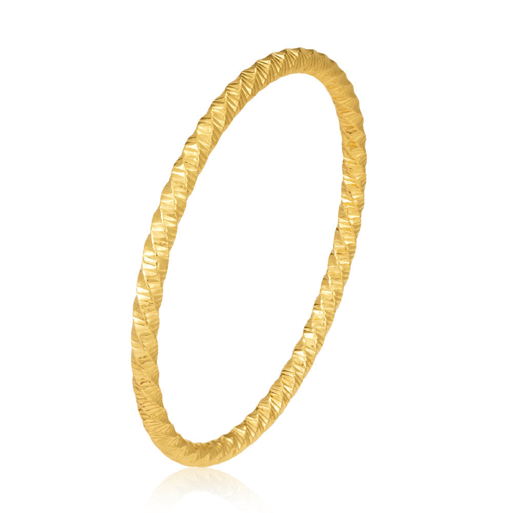 Wholesale European and American Style Hollow Bracelet Stainless Steel Gold Plated Boutique Resale Jewelry Accessory