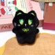 Wholesale Plush Cat Keychain with Big Eyes and Fish Pendant Decorative Accessory