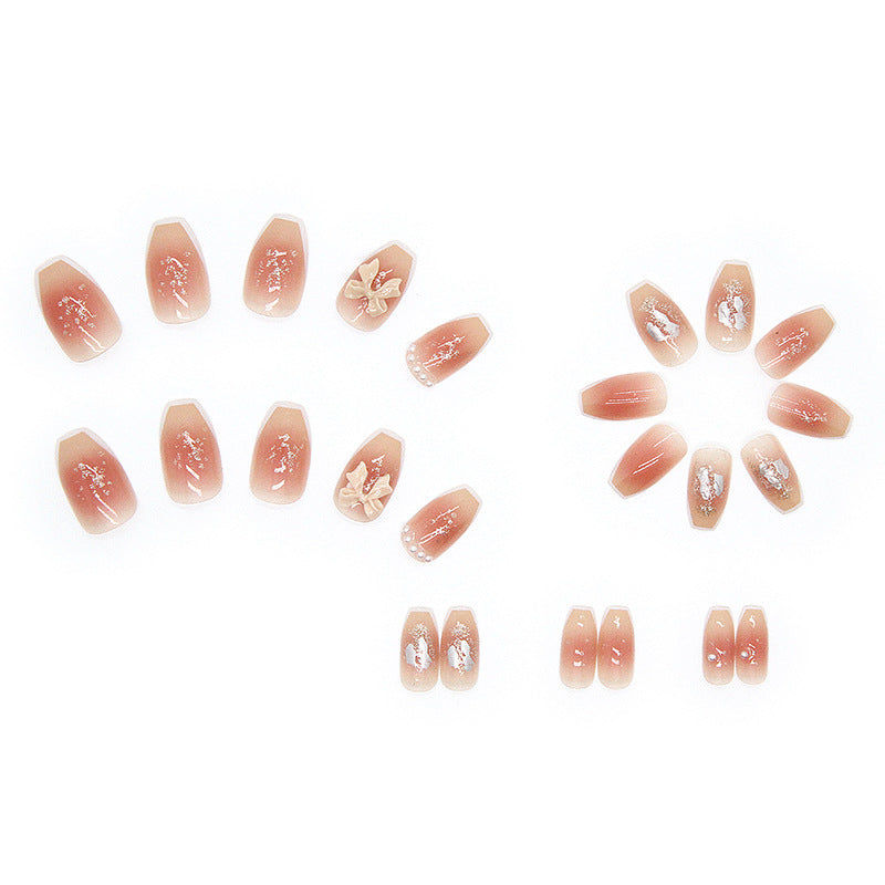 Wholesale 24 Pieces/box 3D Butterfly Pearl Nails Kits Nail Stickers