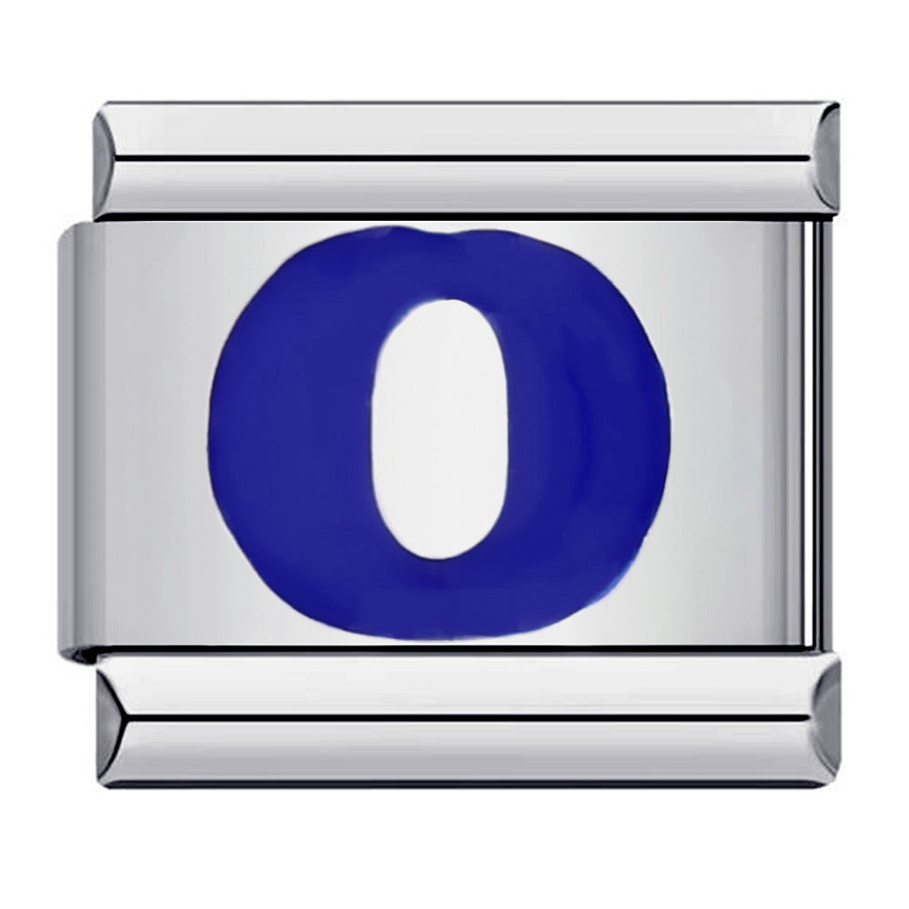 Wholesale Italian Charm Bracelet 9mm DIY Splicing Removable Blue English Letters Stainless Steel Composable Bracelet