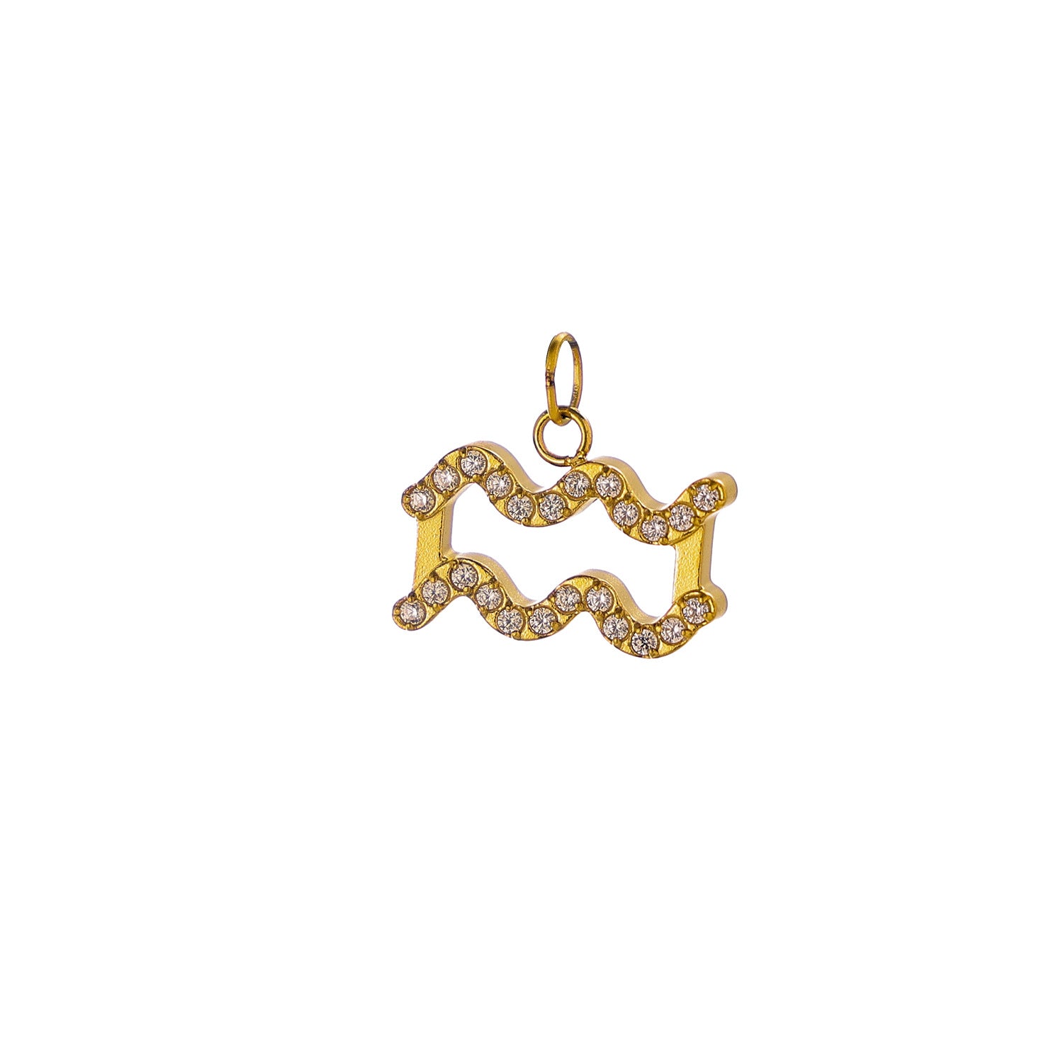 Wholesale Twelve zodiac signs birth stone titanium steel gold-plated non-fading pendant