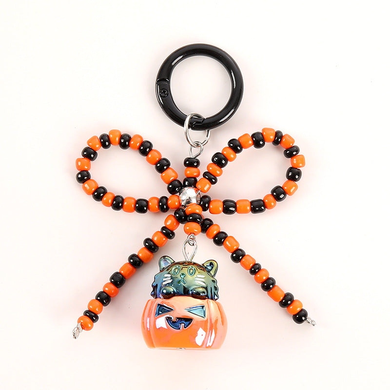 Wholesale Halloween Rice Bead Bow Keychains ACC-KC-GeLian002
