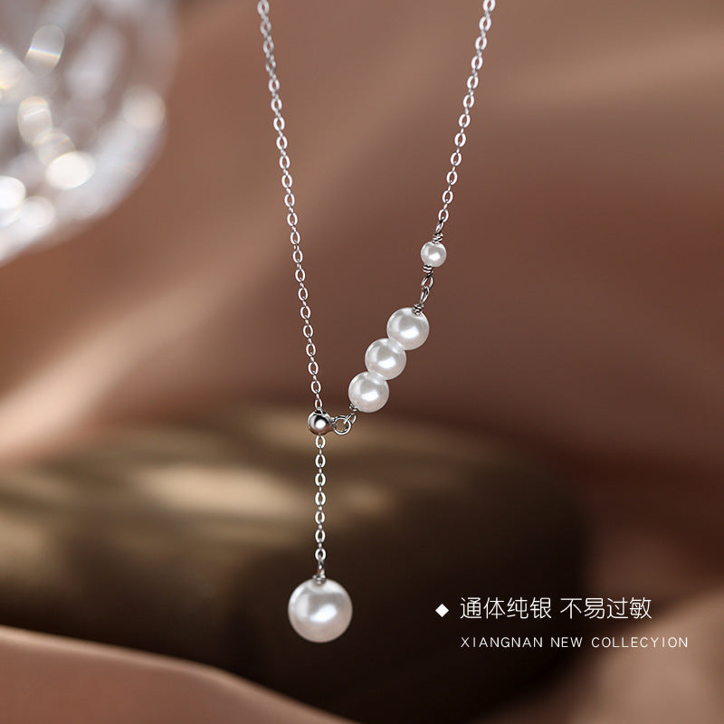 Wholesale 925 Sterling Silver Pearl Necklace