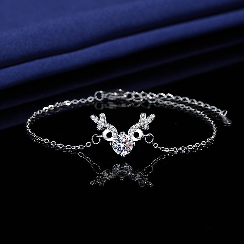 Wholesale Live Broadcast Hot-Selling New Style Bracelet with You All the Way,  Inlaid with Eight Hearts and Eight Arrows Zircon Imitation Moissanite Bracelet Bracelet
