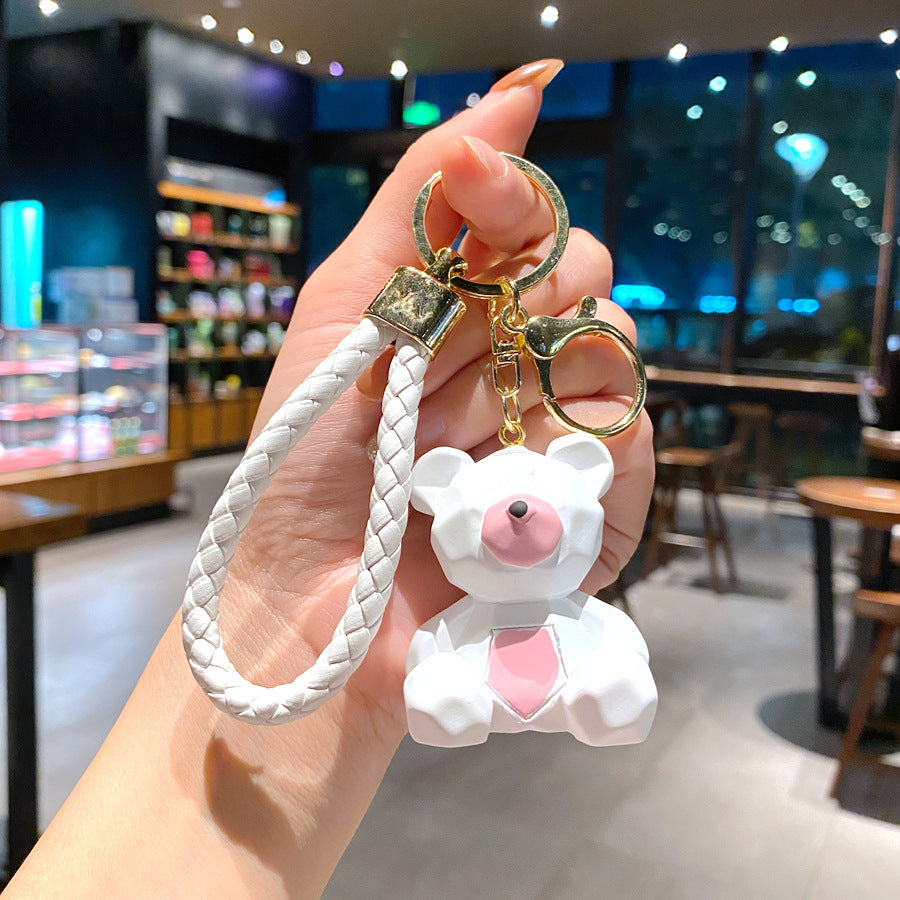 Wholesale Cartoon Cut Bear PVC Soft Glue Keychain ACC-KC-GongZ023