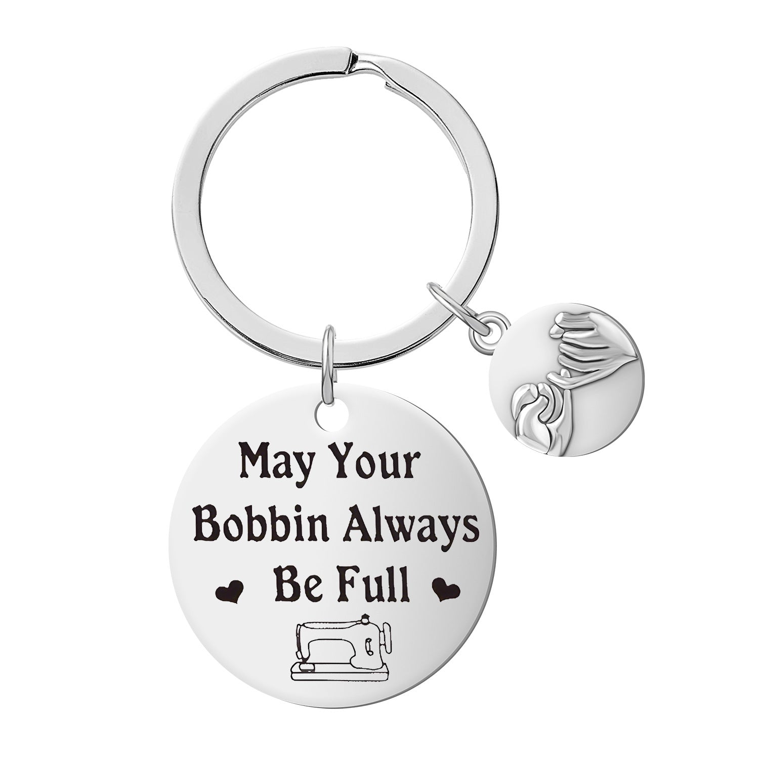 Wholesale creative engraving stainless steel keychain