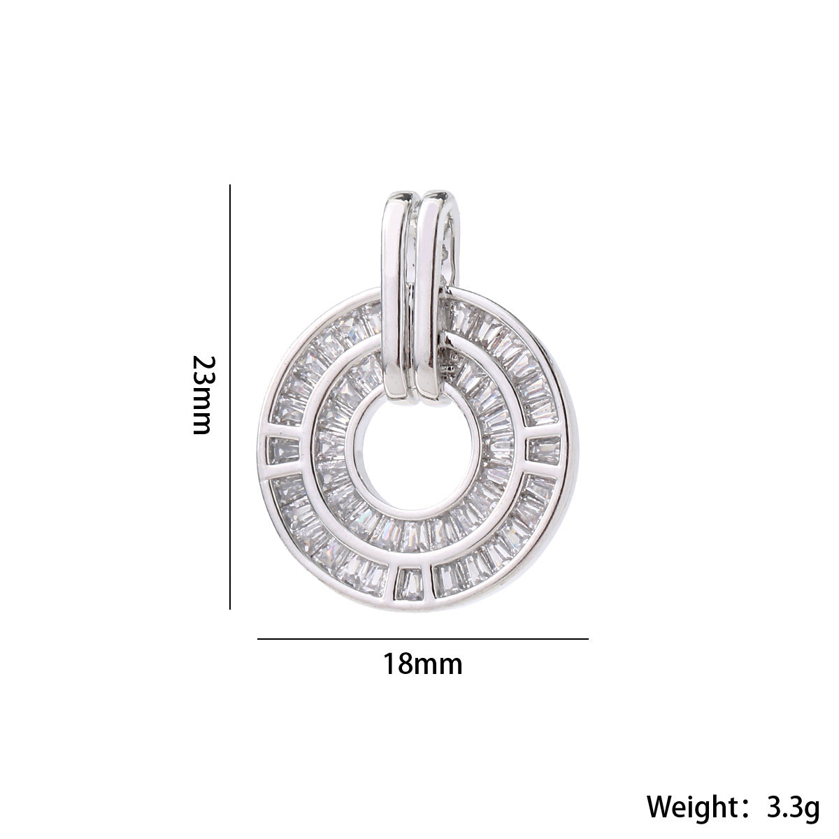 Wholesale Gold Plated Brass Zircon Pendant Snowflake Necklace Charm Elegant Round DIY Jewelry Accessory For Women Casual Boutique Resale