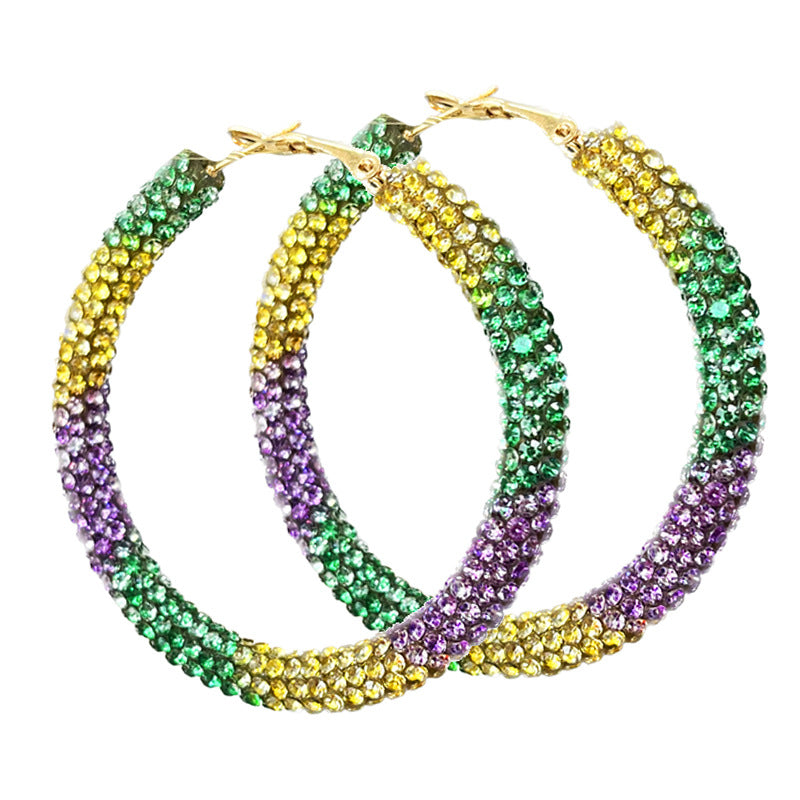 Wholesale 2pcs/ pack Carnival Glitter Tassel Feather Earrings