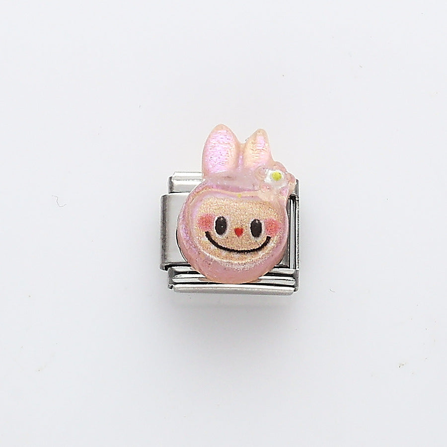 Wholesale 10pcs Italian Charm Bracelet 9mm DIY Splicing Cartoon Character Series Stainless Steel Composable Bracelet