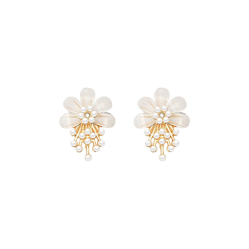 Wholesale S925 Silver Needle Flower Earrings Cute Earrings ACC-ES-Mengf001