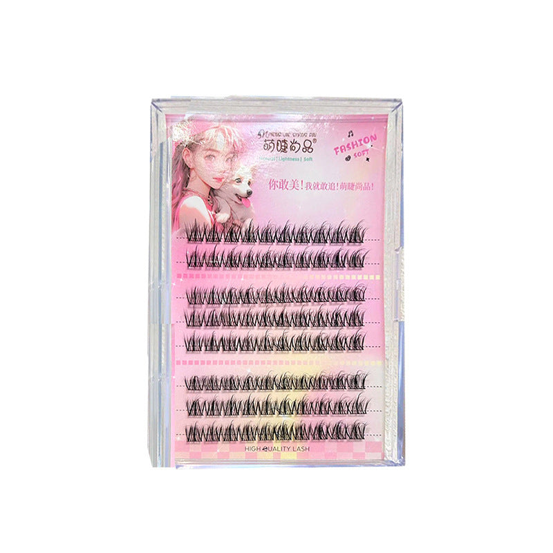 Wholesale Large Capacity 5D Mink Velvet Baby Curved Lazy Trilogy False Eyelashes ACC-FS-Rous005