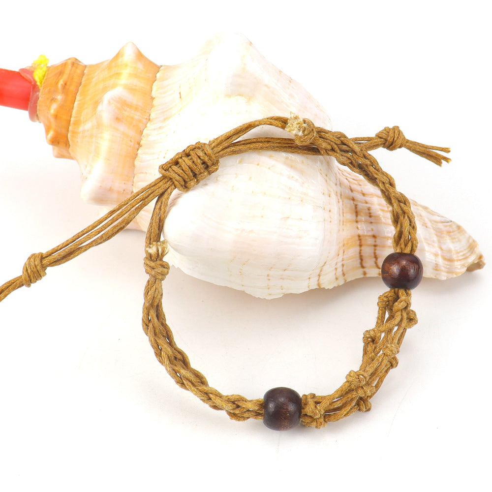 Wholesale Natural Stone Crystal Handwoven Mesh Bag Bracelet Adjustable Retractable Mesh Bag ACC-BT-HanX001