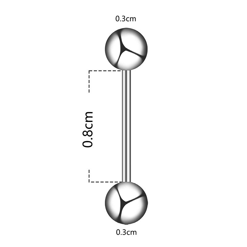 Wholesale Stainless steel  Personalized  Irregular Screw Ball Simple Earrings