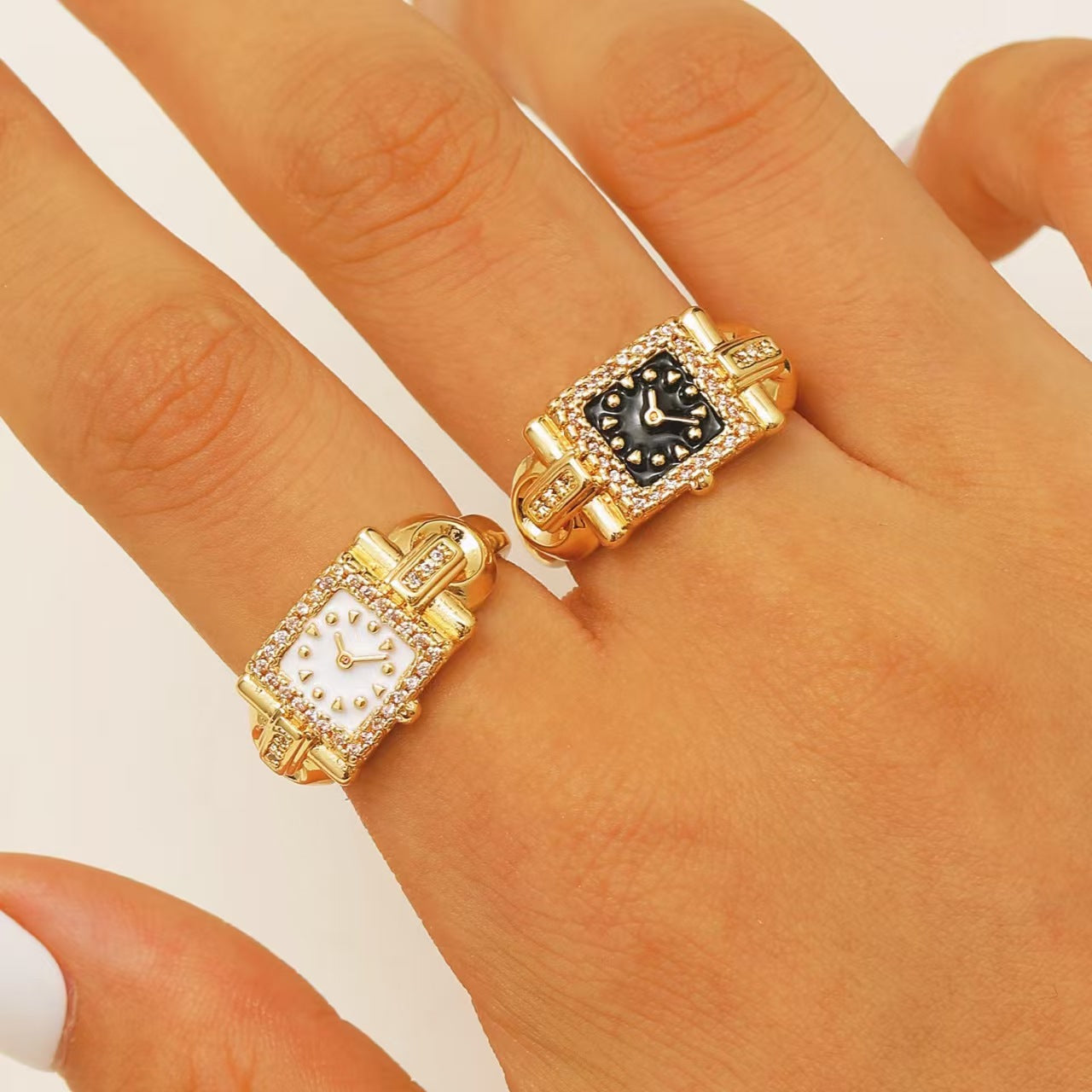 Wholesale copper gold-plated  watch hand open ring