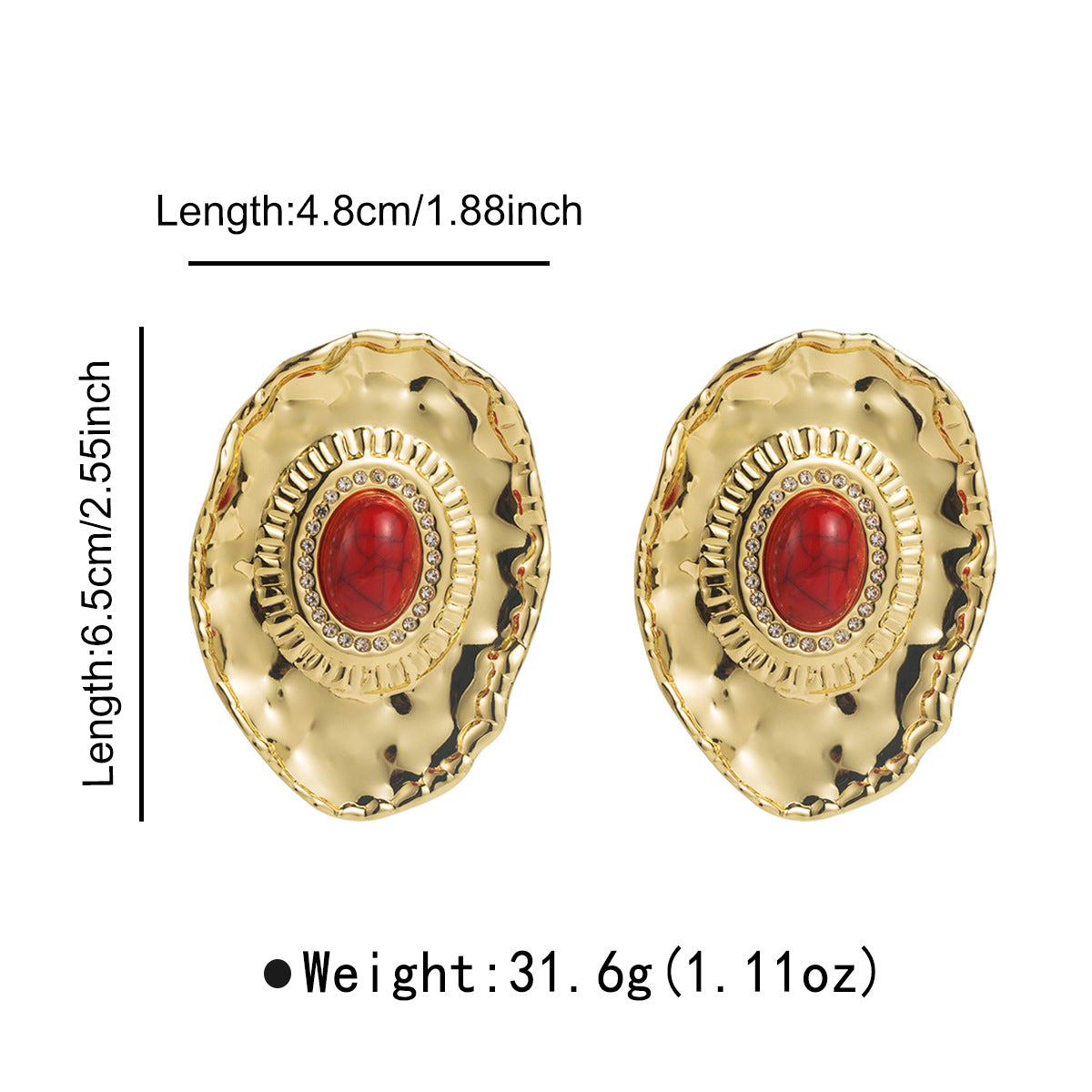 Wholesale Retro exaggerated style earrings