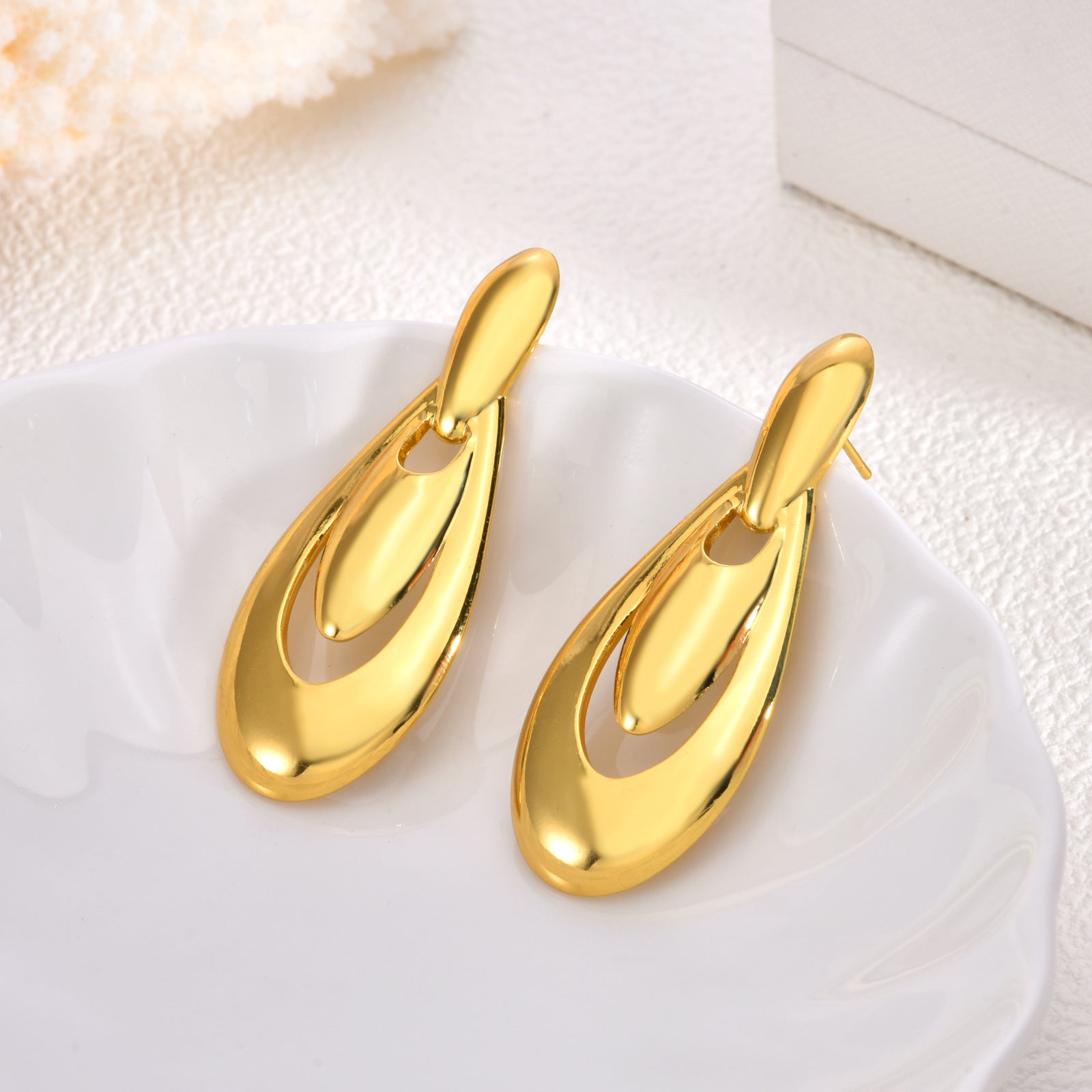 Wholesale Stainless steel gold earrings
