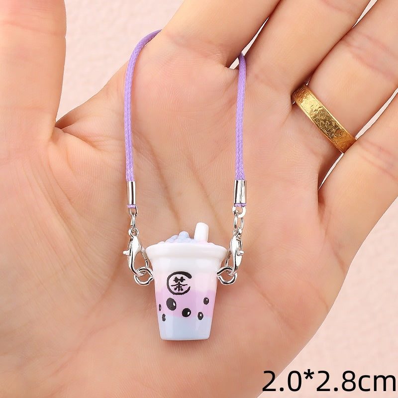Wholesale Cute cartoon mini milk tea cup doll accessories