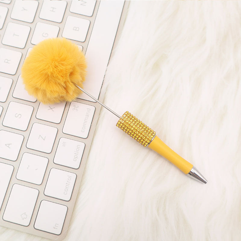 Wholesale Beadable Pens Rhinestone Pom Pom Ball DIY Beaded Pen ACC-PN-CY005