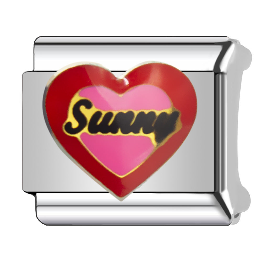 Wholesale Heart-Shaped Italian Module Bracelet Stainless Steel Dripping Oil Fashion Jewelry Accessory Gift
