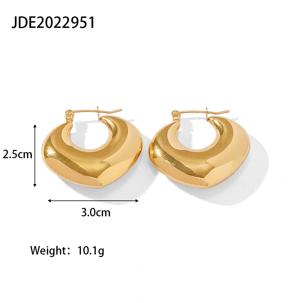 Wholesale geometric retro earrings titanium steel hollow earrings ACC-ES-Jied002