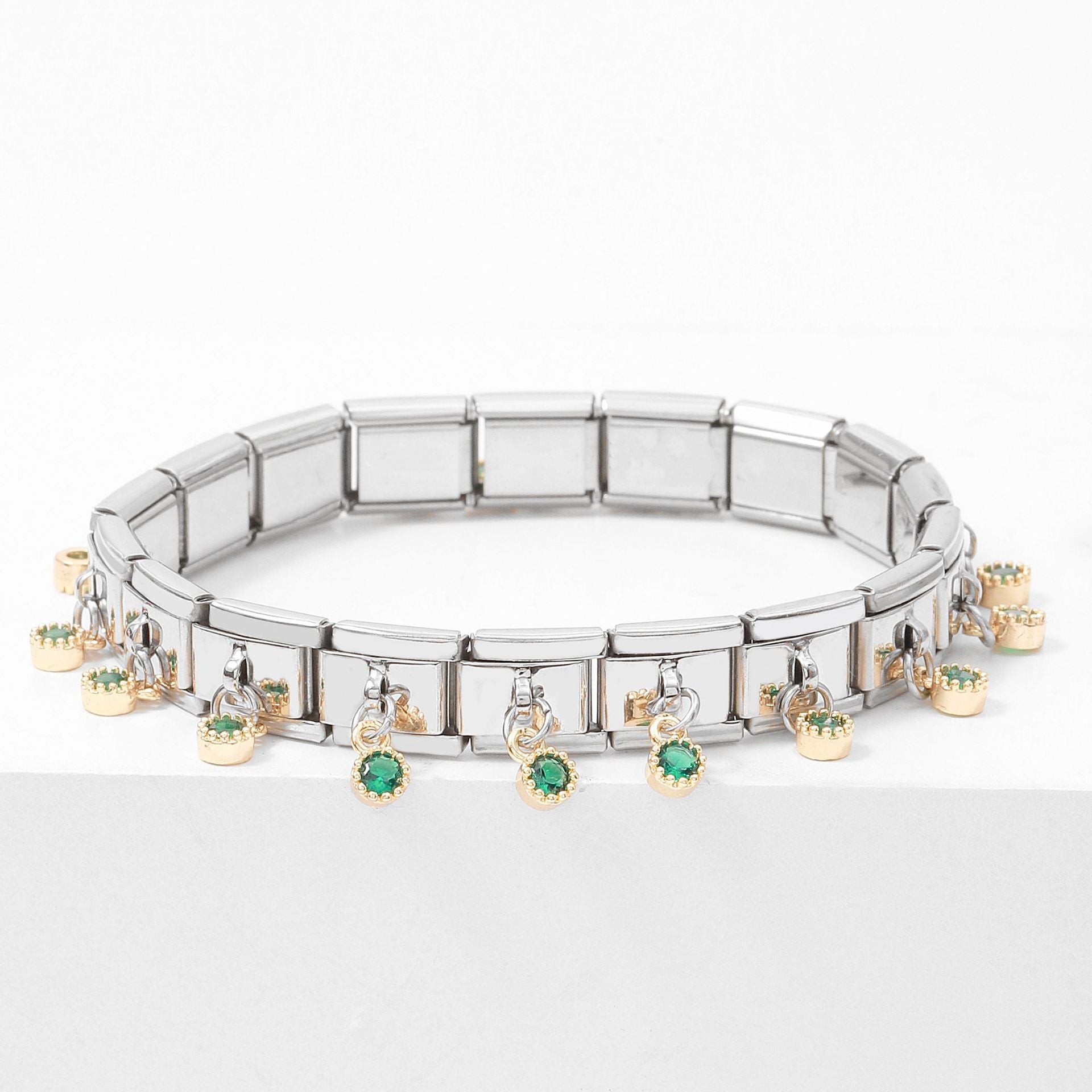 Wholesale Italian Charm Bracelet 9mm DIY Spliced Removable Stainless Steel Candy Composable Bracelet ACC-BT-XY033