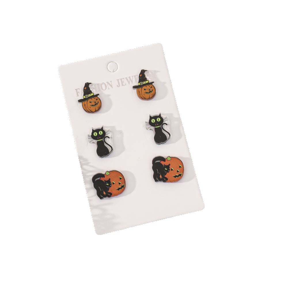 Wholesale Cartoon  ghost witch earrings