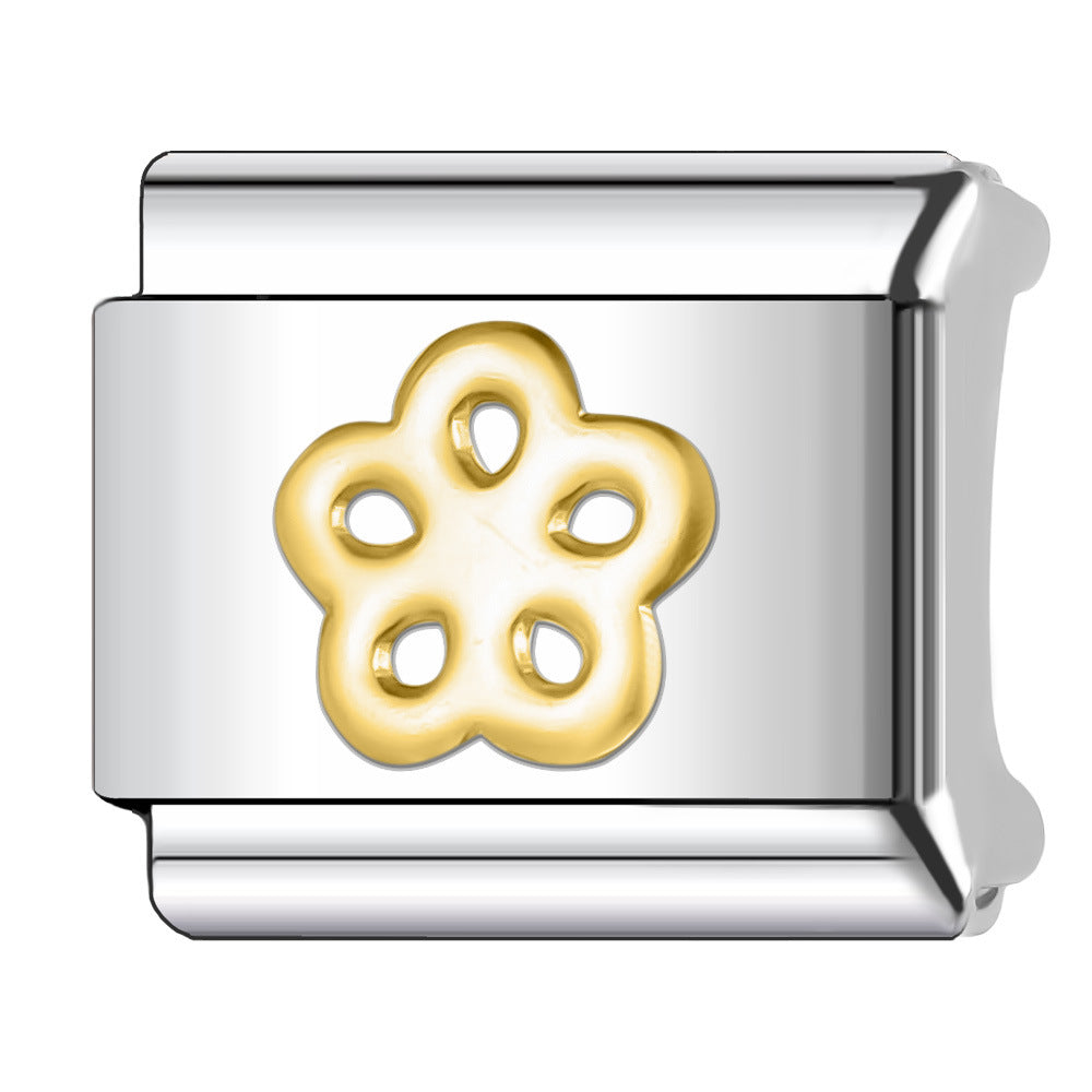 Wholesale 5pcs Italian Charm Bracelet 9mm DIY Splicing Cute Creative Stainless Steel Composable Bracelet