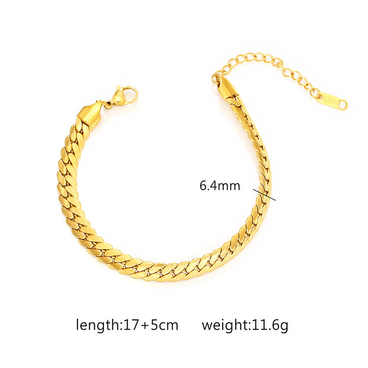 Wholesale Stainless steel plated 18K gold bracelet