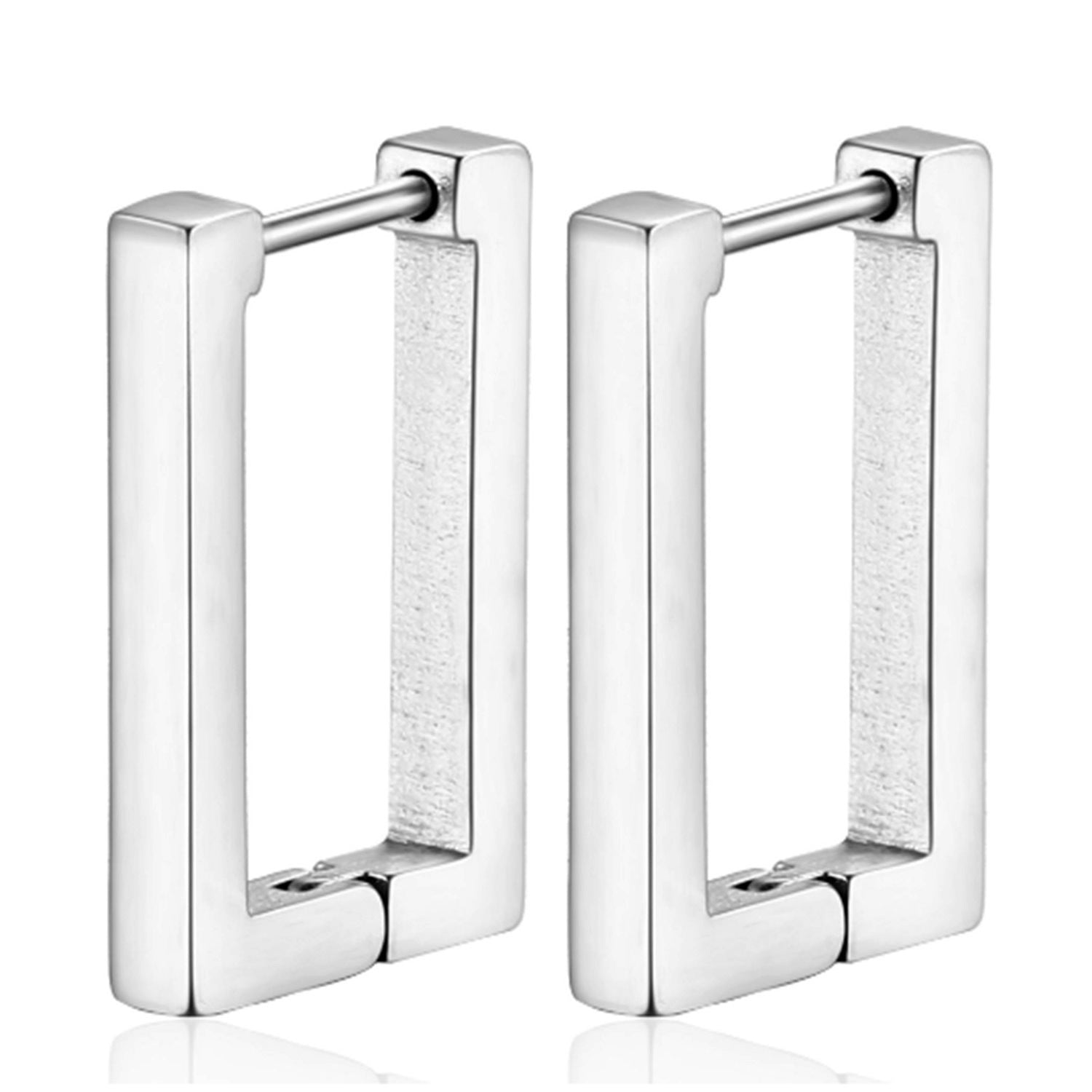 Wholesale Trendy Stainless Steel Geometric Ear Cuffs Unisex Electroplated Steel Tone Jewelry Accessory