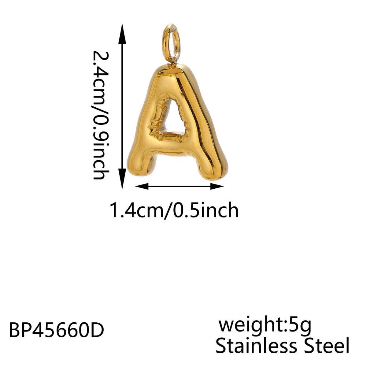 Wholesale Stainless steel bubble letter pendant