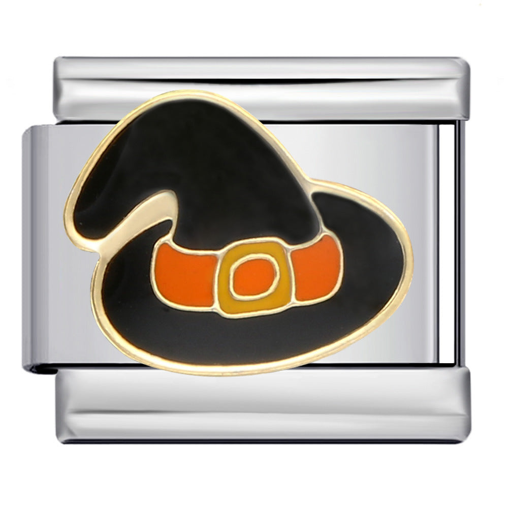 Wholesale Italian Charm Bracelet 9mm DIY Splicing Removable Gothic Halloween Element Stainless Steel Composable Bracelet