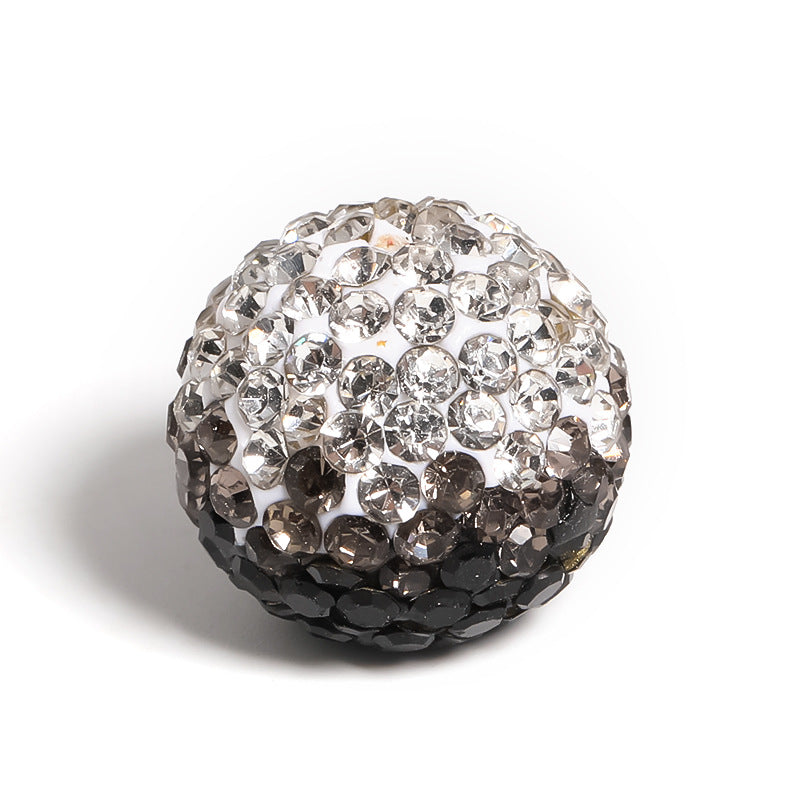 Wholesale 10pcs/pack 16mm Shambhala Clay Drill Ball Colorful Rhinestone Soft Clay Beads ACC-BDS-BoLG001