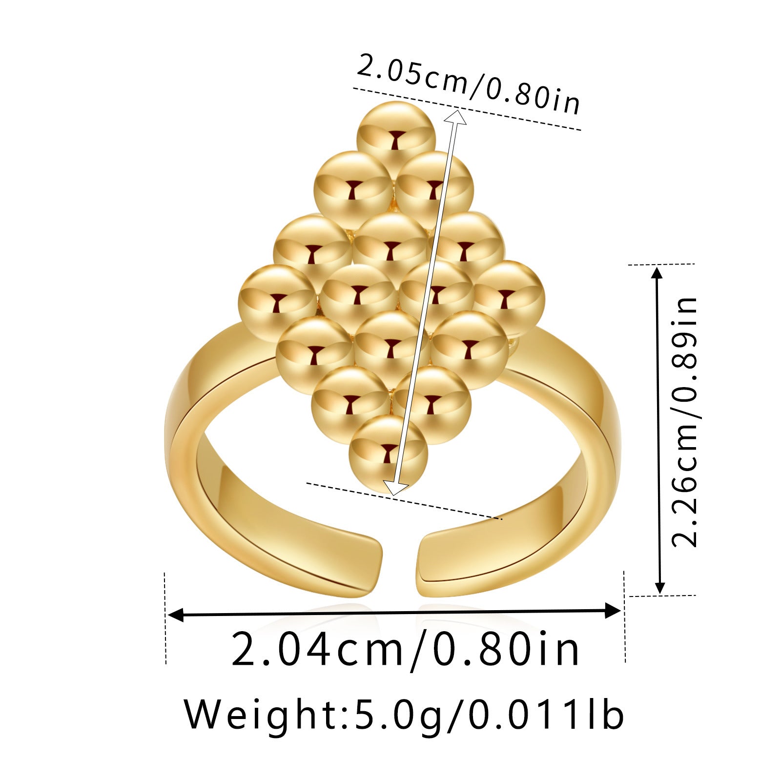 Wholesale Brass plated 18K real gold  ring animal butterfly design personality ring